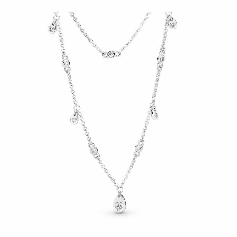 Pandora Chandelier Droplets Necklace Silver Egypt OQ6159047